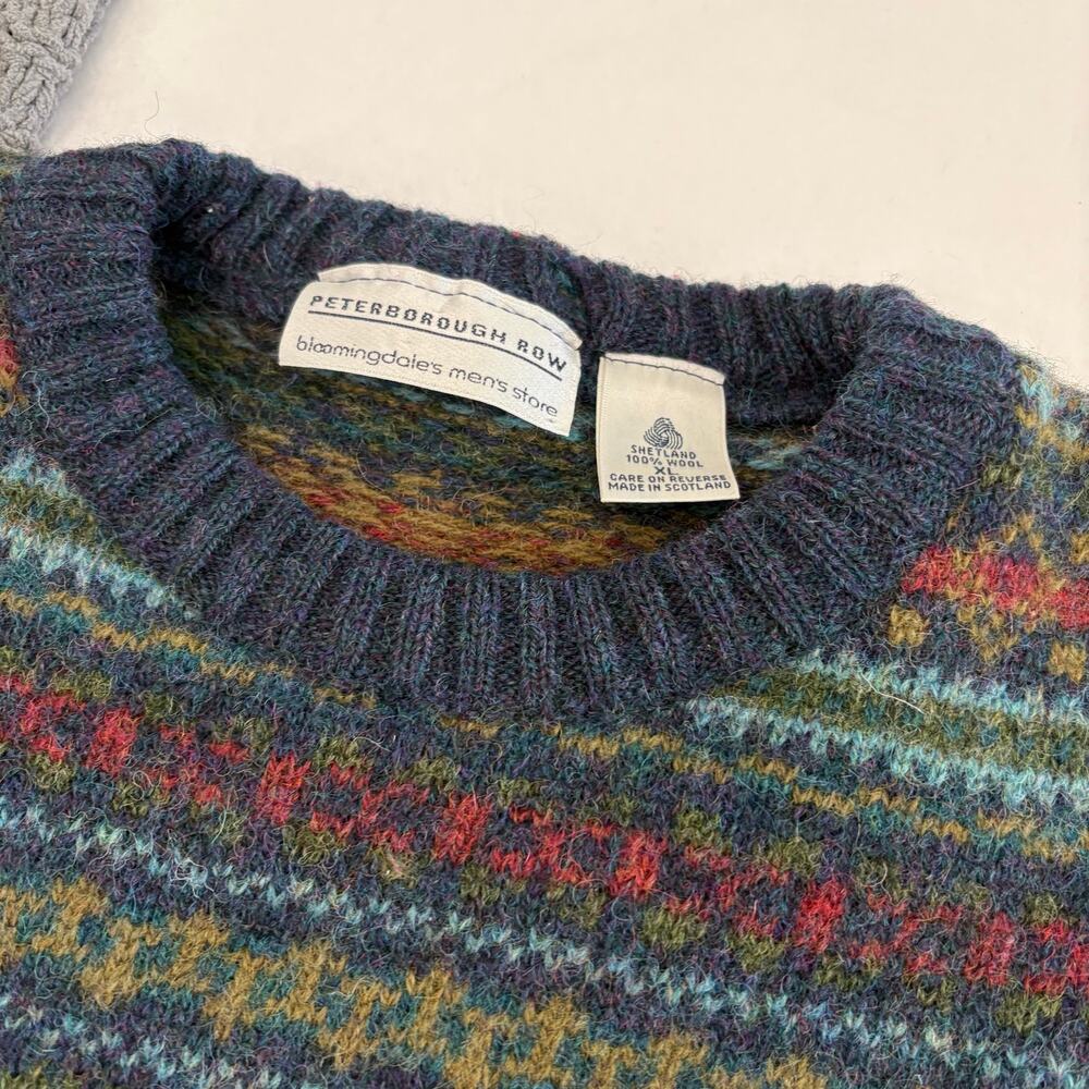 Vintage Peterborough Row Shetland Wool Sweater Mens Size XL Grandpa Outdoor Read - Picture 3 of 10